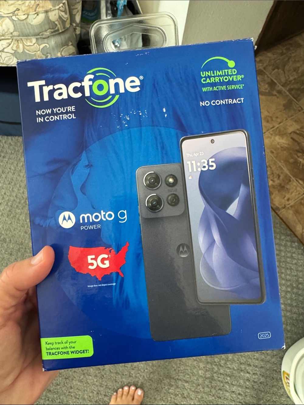 Tracfone Motorola moto g Power 5G - Black 128 GB